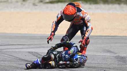 Marc Marquez hatte Miguel Oliveira in einen Unfall verwickelt.