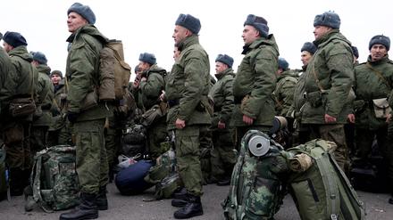Verabschiedung russischer Rekruten in Kasan im vergangenen Oktober (Symbolbild).