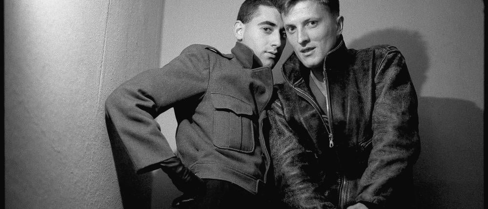 Gabi Delgado-López (links) and Robert Görl von der Deutsch-Amerikanischen  Freundschaft (DAF), 1982. Delgado-López starb 2020. 