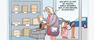 Einer der neuen Cartoons von CheekYmouse im Stil von Uli Stein.