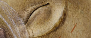 In diesem Bildausschnitt aus Botticellis „Beweinung Christi“ erkennen Fachleute, dass die Farbe mit Eigelb angerührt wurde.