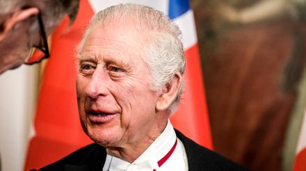 Defilee im Schloss Bellevue beim Staatsbesuch von Koenig Charles III. in Berlin 