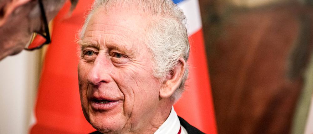 Defilee im Schloss Bellevue beim Staatsbesuch von Koenig Charles III. in Berlin 