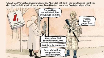 Eine Seite aus  „Berichte aus der Ukraine 2“.