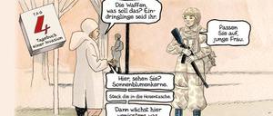 Eine Seite aus  „Berichte aus der Ukraine 2“.