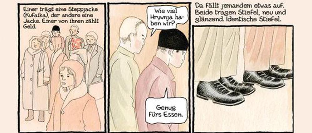 Eine Seite aus  „Berichte aus der Ukraine 2“.
