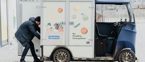 Oliver Köhler arbeitet als Rider für den Unverpackt-Lieferdienst Alpakas. 
