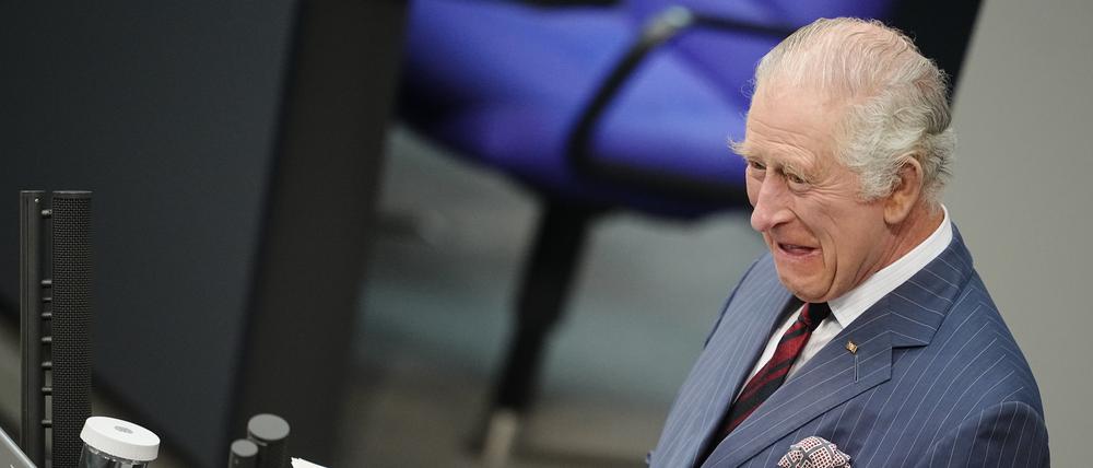 König Charles III. von Großbritannien spricht am zweiten Tag seiner Deutschlandreise im Bundestag.