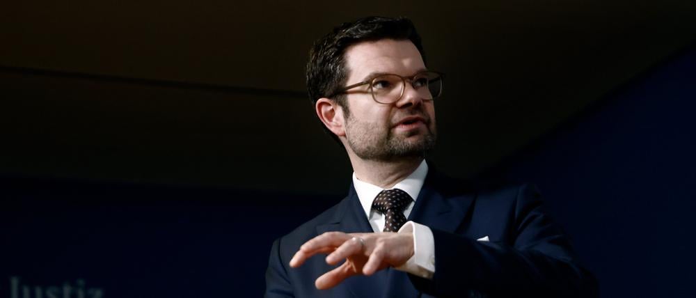 Marco Buschmann (FDP), Bundesminister der Justiz, nach dem gemeinsamen Pressestatement von Bund und Ländern zum Digitalgipfel.
