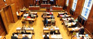 Eine Sitzung der Bezirksverordnetenversammlung -von Treptow-Köpenick.