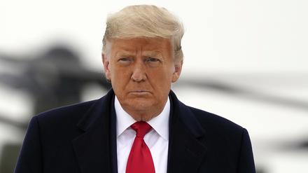 Donald Trump bei einer seiner letzten Reisen als US-Präsident: Besichtigung der Grenze in Texas im Januar 2021. 