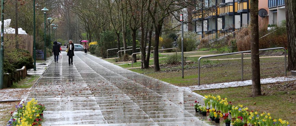Die Sanierungsarbeiten zur Neugestaltung des Weges „Lange Linie“ am Schlaatz sind beendet, der Weg wieder frei.