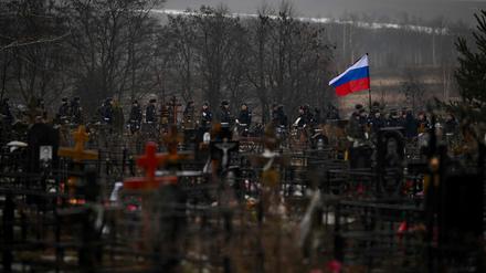 Beerdigung russischer Soldaten.