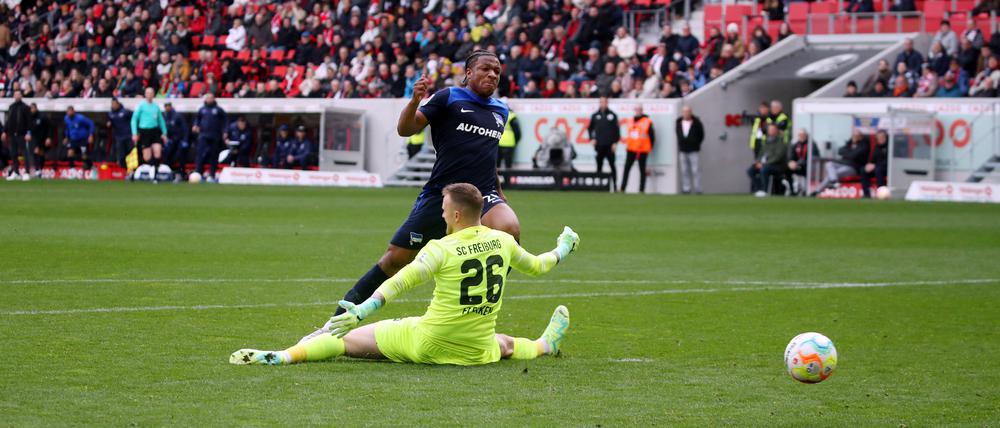 Jessic Ngankam erzielte den wichtigen Ausgleich für Hertha. 