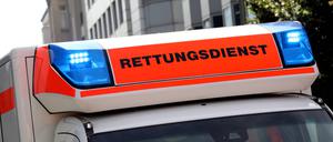 Ein Rettungswagen im Einsatz. 