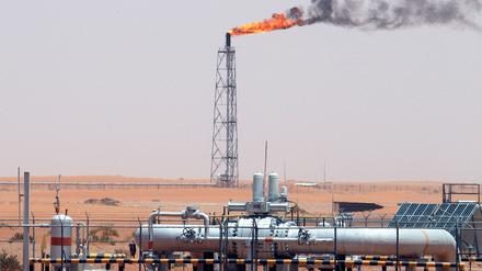 Ölfeld in Saudi-Arabien