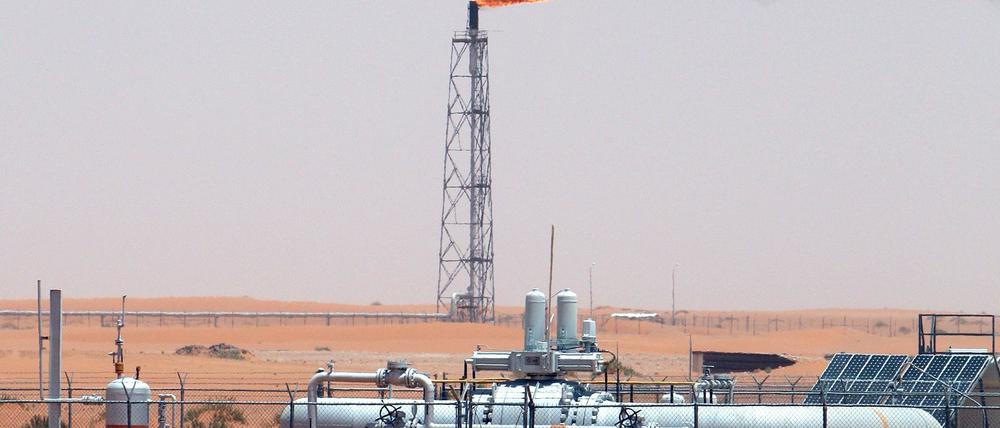 Ölfeld in Saudi-Arabien