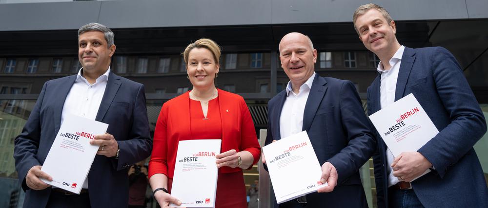 Aus den Verhandlungsgruppen von CDU und SPD dürfen sich einige Hoffnung auf einen Senatsposten machen.