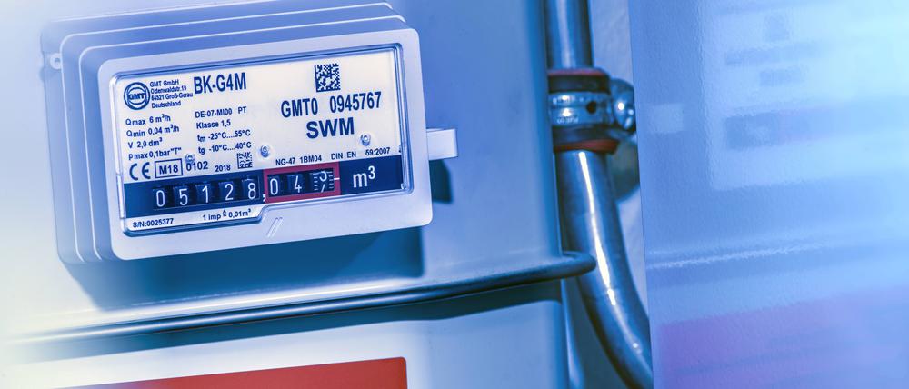 Gaszähler bei einer privaten Gasheizung (Symbolbild).