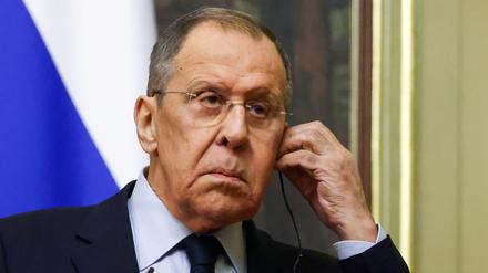 Der russische Außenminister Sergej Lawrow zeigt sich einmal mehr verärgert.