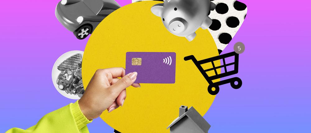 Direkt vom Konto statt auf Kredit. Viele Institute geben Debit als Standardkarte aus.