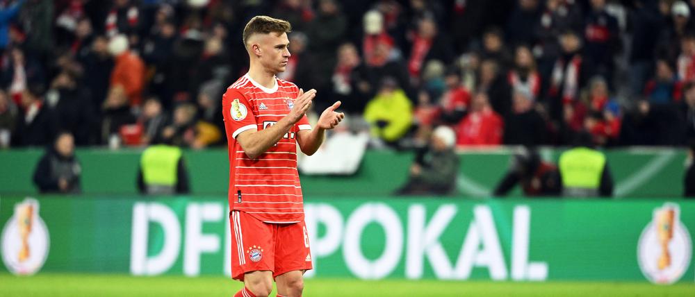 Bayerns Joshua Kimmich reagiert nach dem Spiel.
