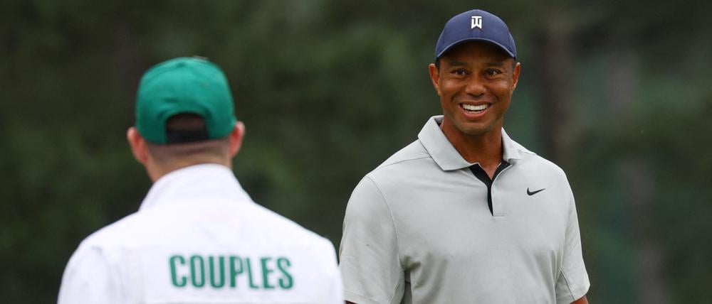 Ließ sich gut an. Tiger Woods zählt in Augusta zu den Favoriten.