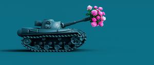 Blumen statt Bomben.