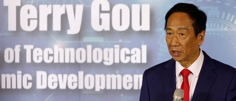 Terry Gou will für Taiwans größter Oppositionspartei Kuomintang (KMT) antreten.