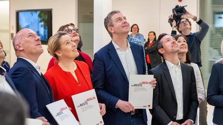 03.04.2023, Berlin, Deutschland, Vorstellung Koalitionsvertrag - Das Beste für Berlin.