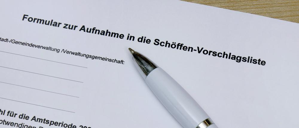 Formular für Schöffen-Vorschlagsliste Formular für Schöffen-Vorschlagsliste.