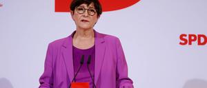 SPD-Vorsitzende Saskia Esken im Willy-Brandt-Haus.