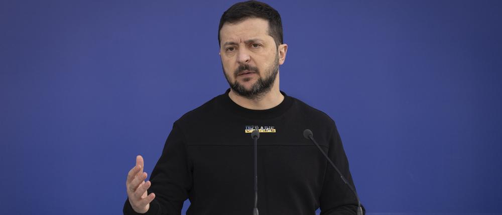 Wolodymyr Selenskyj, Präsident der Ukraine, soll im Mai den Aachener Karlspreis erhalten.