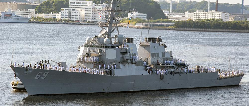 Das amerikanische Kampfschiff USS Milius.