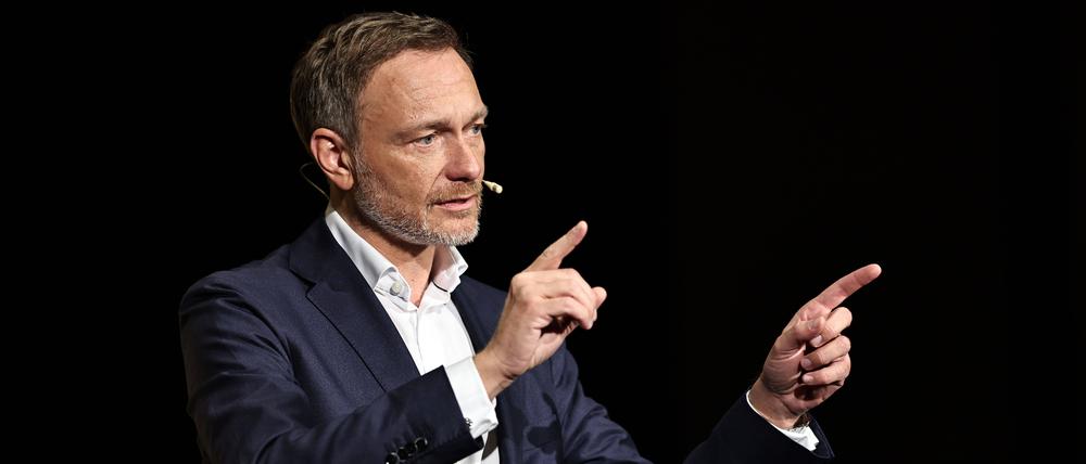 Christian Lindner beim Politischer Aschermittwoch in Dingolfing 2023.