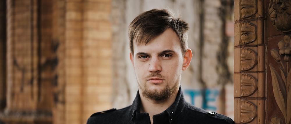 Nikita R. ist ein russischer Kriegsdienstverweigerer. Fotografiert am 17. März 2023 in Berlin.