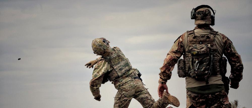 Ukrainische Soldaten im Donbass.