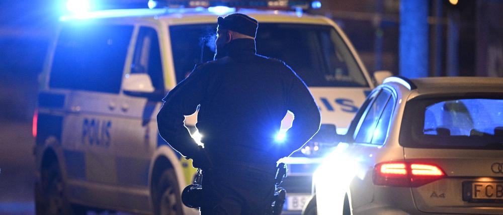 Polizeieinsatz Anfang Januar in Solna, nördlich von Stockholm.