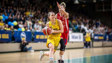 Albas Lena Gohlisch verkürzte den Rückstand zwischenzeitlich auf drei Punkte. Am Ende gewann Keltern trotzdem.