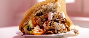 Prall gefüllt. So sieht er aus, der Uni-Döner.