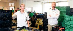 Vorsitzende und Gründerin der Berliner Tafel Sabine Werth. Ihr fürs Fundraising zuständige Kollege Pier Luigi Lovisotto.