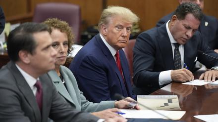 Donald Trump im Gerichtssaal in New York.