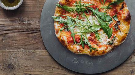 Runder Pizzastahl des Herstellers Gourmetrics.