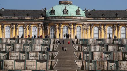 Potsdam, Park Sanssouci, Schloss Sanssouci.