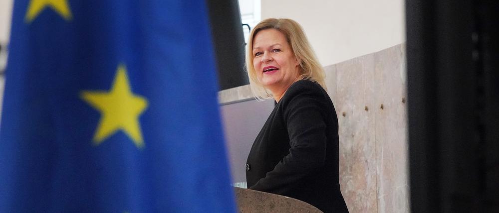 Bundesinnenministerin Nancy Faeser (SPD) setzt darauf, dass die geplante Reform des EU-Asylsystems noch vor der Europawahl 2024 unter Dach und Fach kommt.