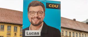 01.02.2023,Berlin,Deutschland,Wahlplakat der CDU Lucas Schaal zur Wiederholung der Wahl zum Abgeordnetenhaus von Berlin und zu den Bezirksverordnetenversammlungen am 12.02.2023. *** 01 02 2023,Berlin,Germany,Election poster of the CDU Lucas Schaal for the rerun of the election to the House of Representatives of Berlin and to the district councils on 12 02 2023