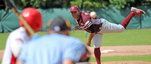 Pitcher Ernobel Marquez-Ramirez ist Spielertrainer bei den Berlin Flamingos.