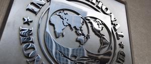 Das Logo des Internationale Währungsfonds an dessen Hauptsitz.