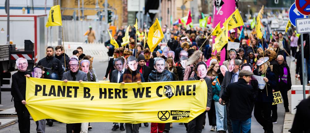 Protestzug der Klimaschutzgruppe „Extinction Rebellion“ in Berlin. (Archivbild)