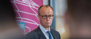 Friedrich Merz bei einer Fraktionssitzung der CDU/CSU-Bundestagsfraktion (Archivbild)